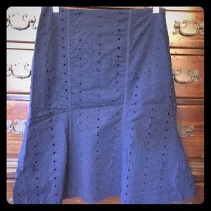 ♥️Blue eyelet A-line skirt ♥️